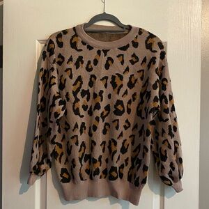 Leopard Print Women's Sweater